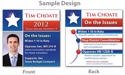 push cards for political campaigns